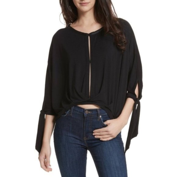 Free People Tops - Free People Keepin On Tee Tie Sleeve Top | S